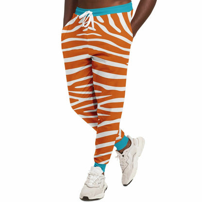 Zebra in Orange Eco-Poly Unisex Joggers