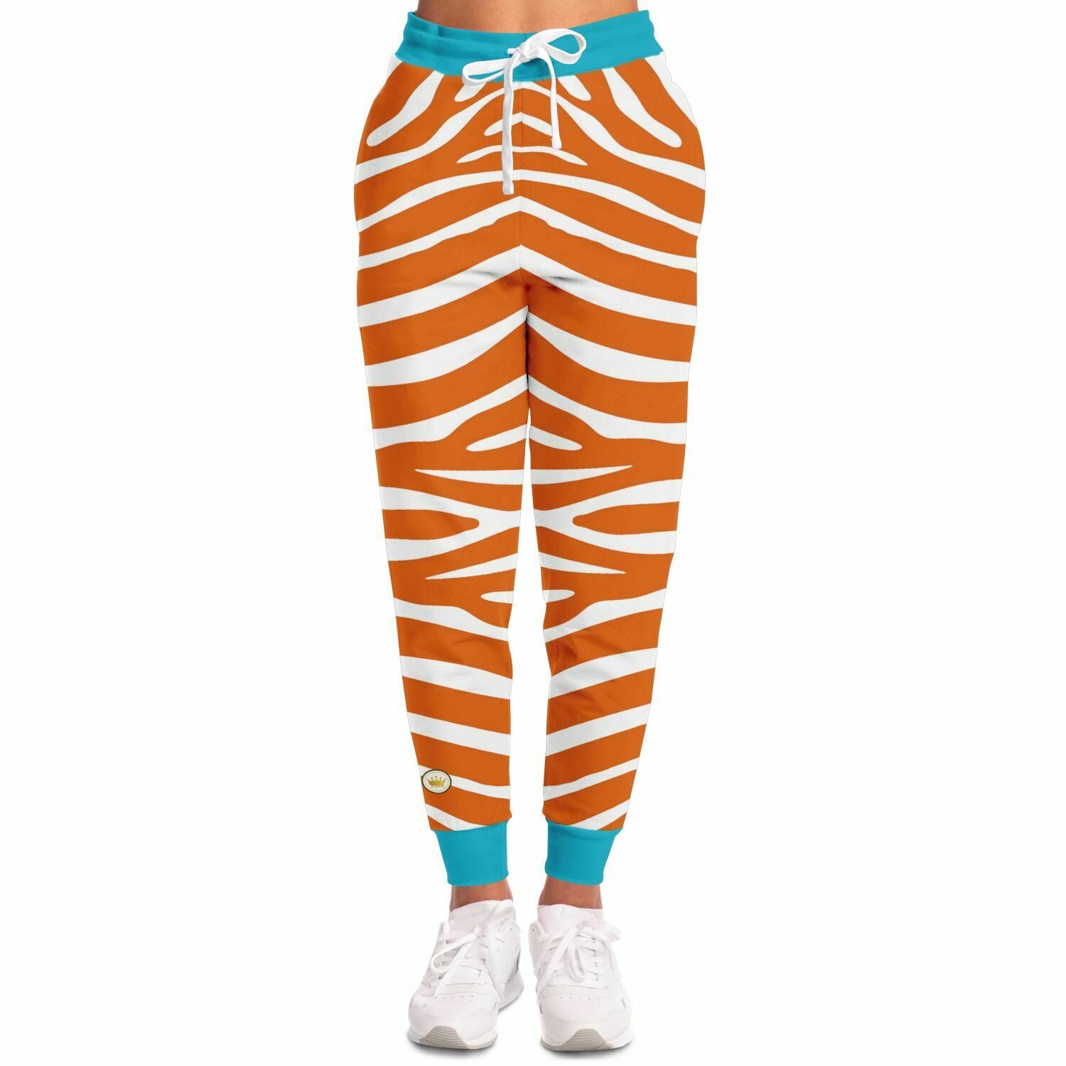 Zebra in Orange Eco-Poly Unisex Joggers