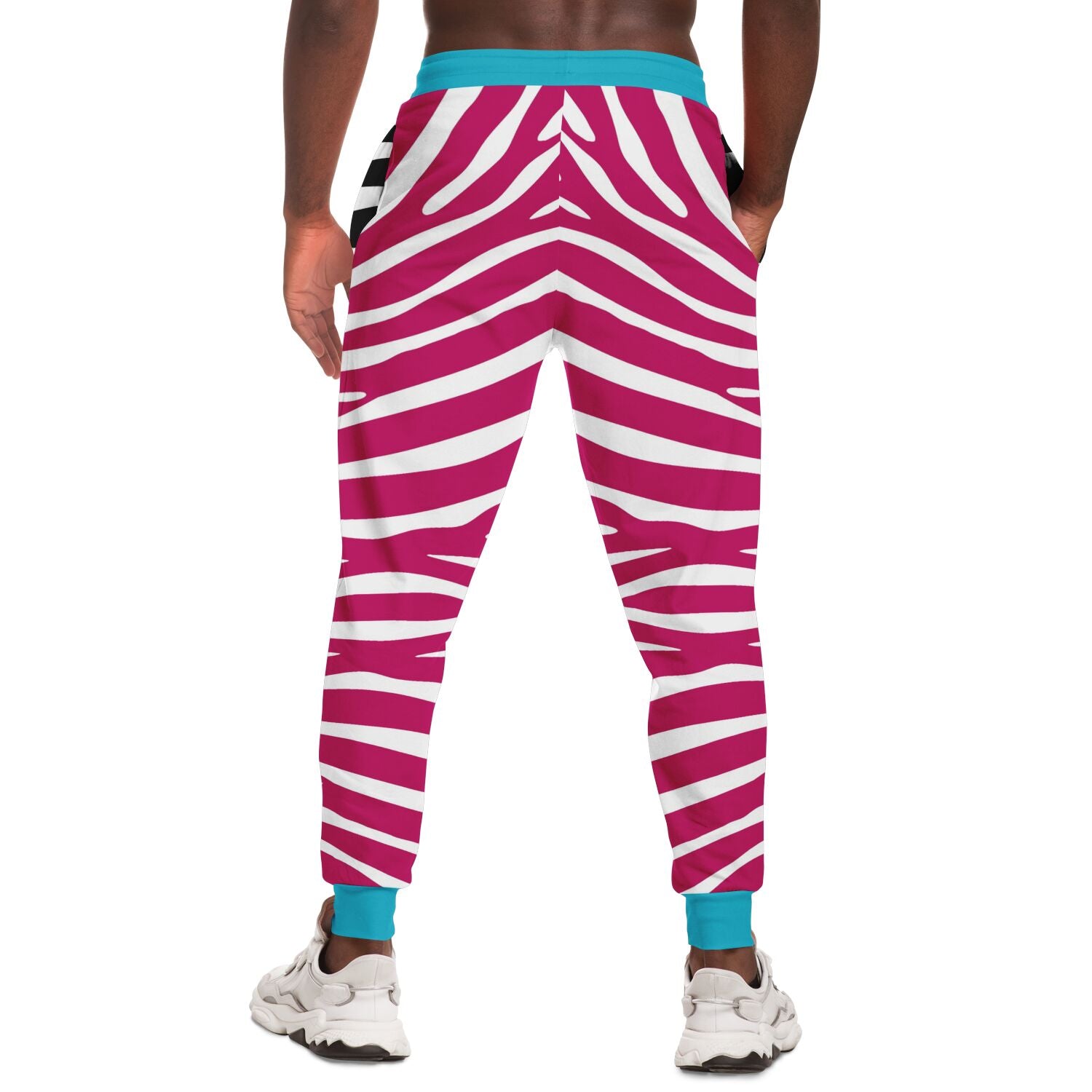 Zebra in Raspberry Eco-Poly Unisex Joggers