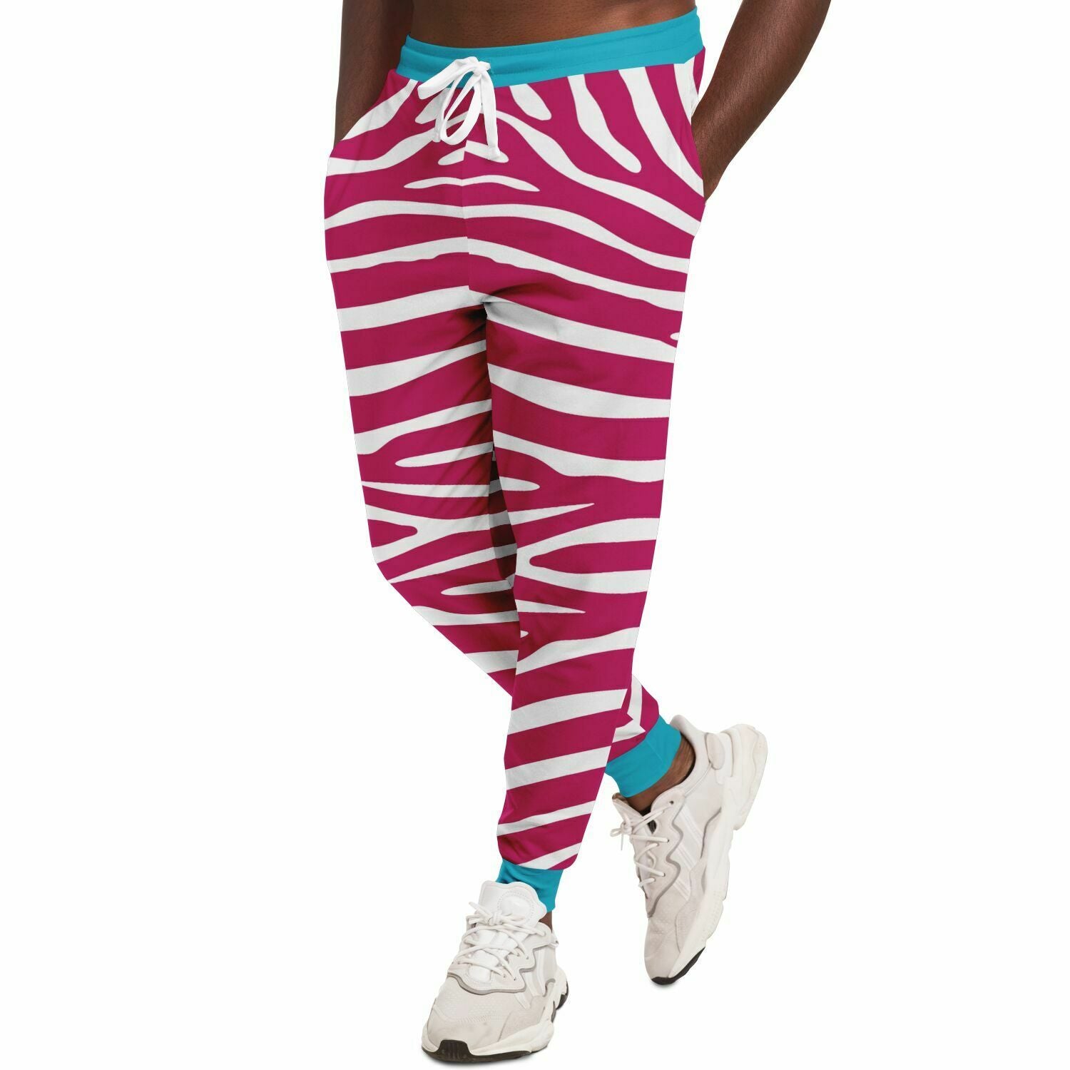 Zebra in Raspberry Eco-Poly Unisex Joggers