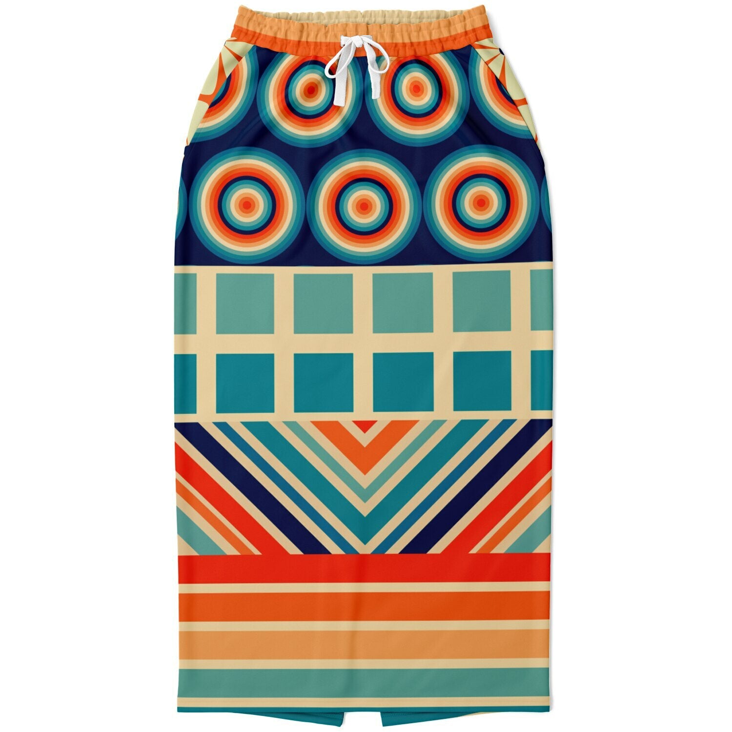 Ziggy Out Retro Eco-Poly Long Pocket Skirt
