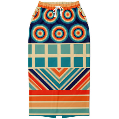 Ziggy Out Retro Eco-Poly Long Pocket Skirt