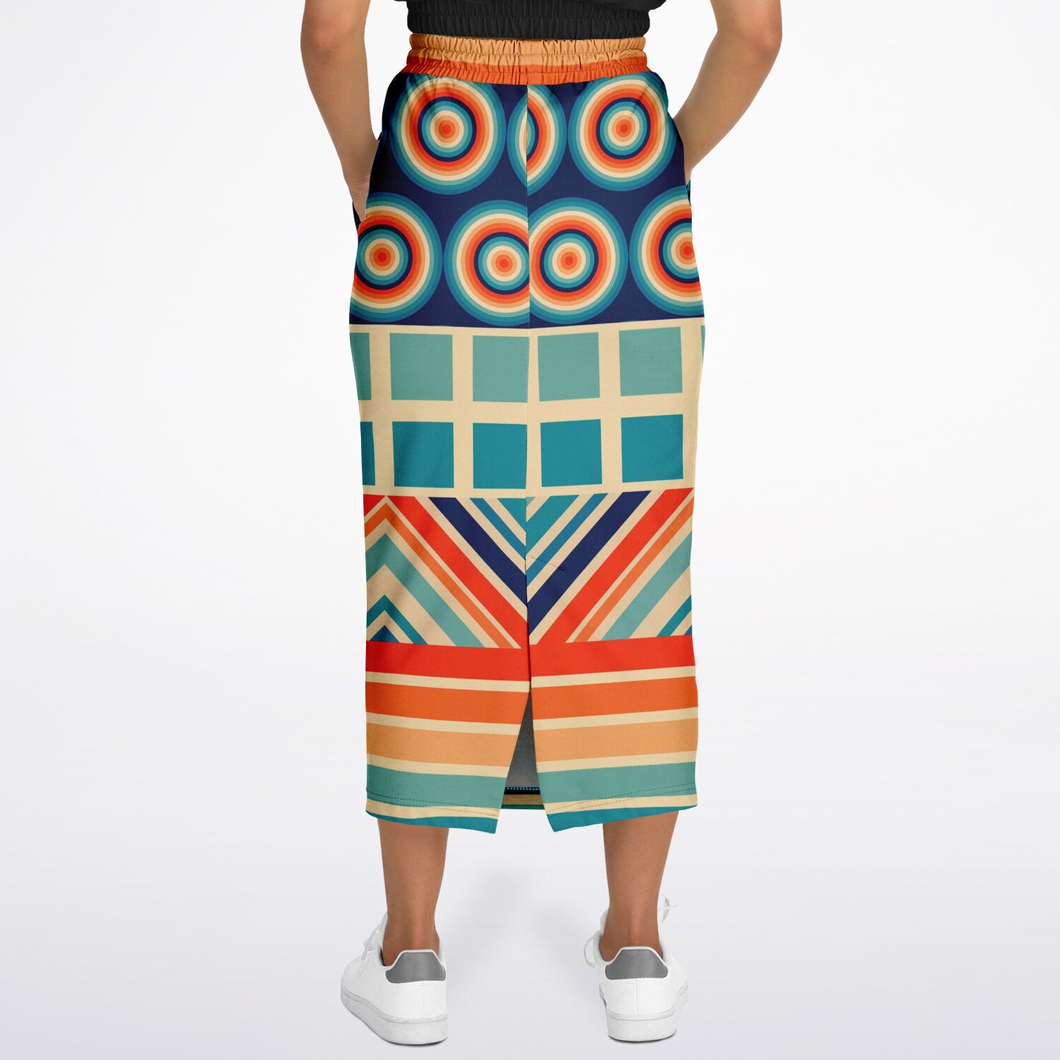 Ziggy Out Retro Eco-Poly Long Pocket Skirt