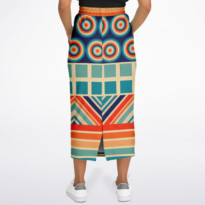 Ziggy Out Retro Eco-Poly Long Pocket Skirt